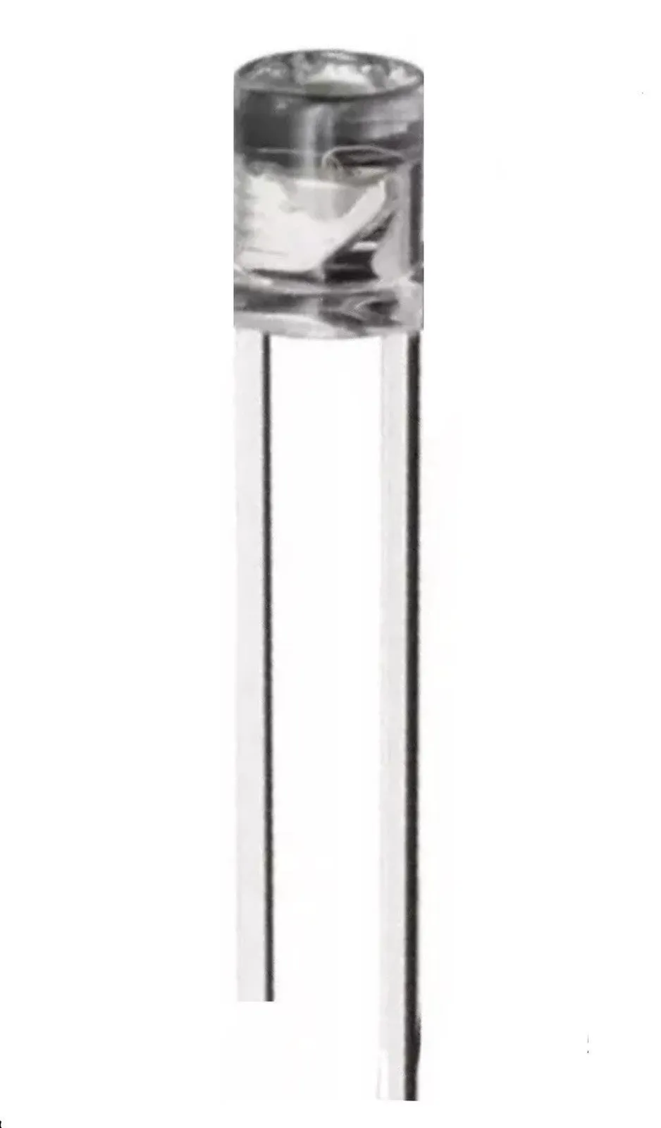 100PCS 3mm WARM WHITE LED Light Emitting Diode Clear Flat Top Edgeless Long Legs