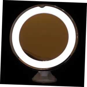 10x Magnifying Led Light Makeup Mirror Suction Cup Bathroom Vanity Travel Mirror