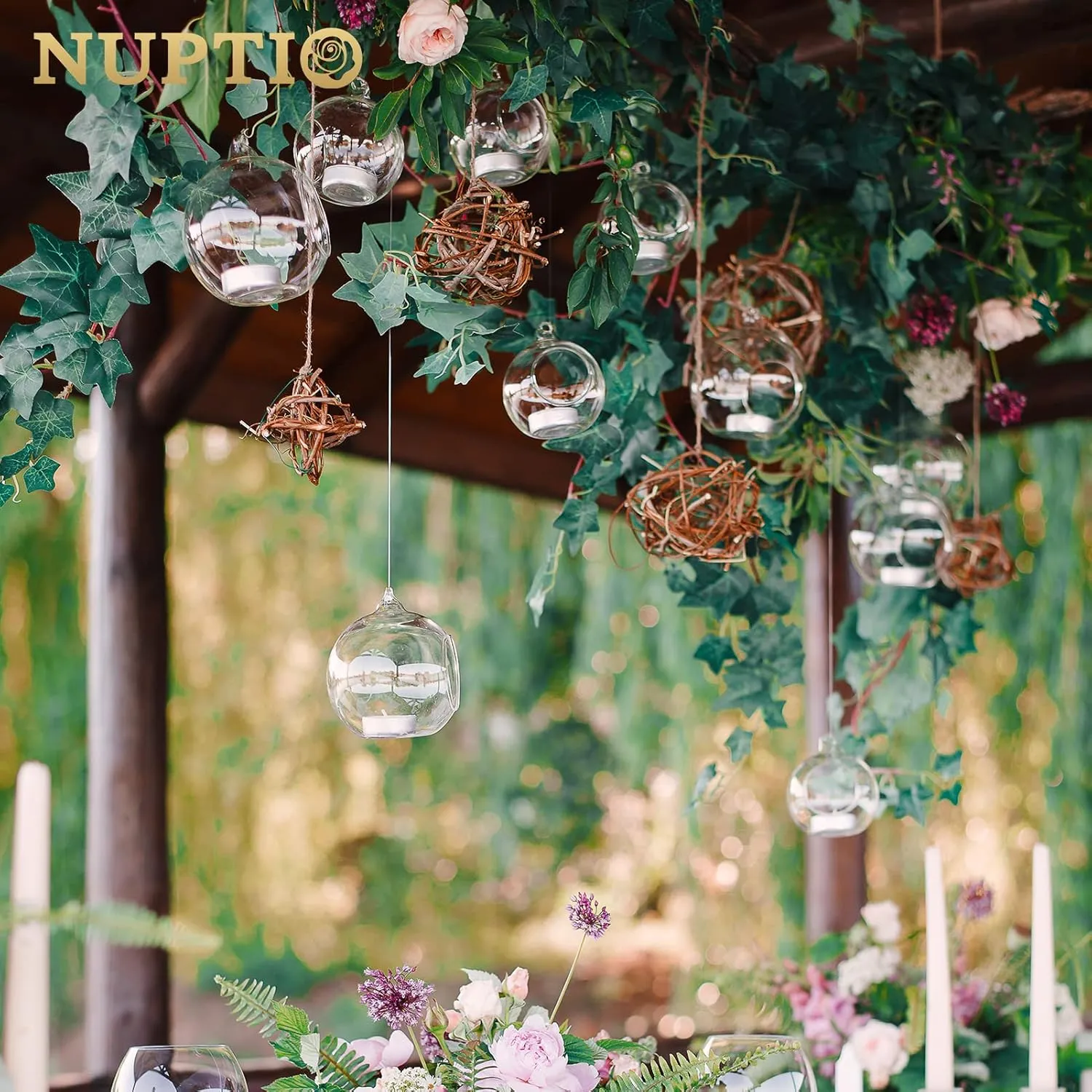 12 Pcs 3.15"/ 8cm Hanging Glass Tealight Holder Globe Plant Terrariums Glass Orbs Air Plants Tea Light Candle Holders Home Decor Indoor Outdoor Garden DIY Gifts (9 Pcs   3 Pcs)