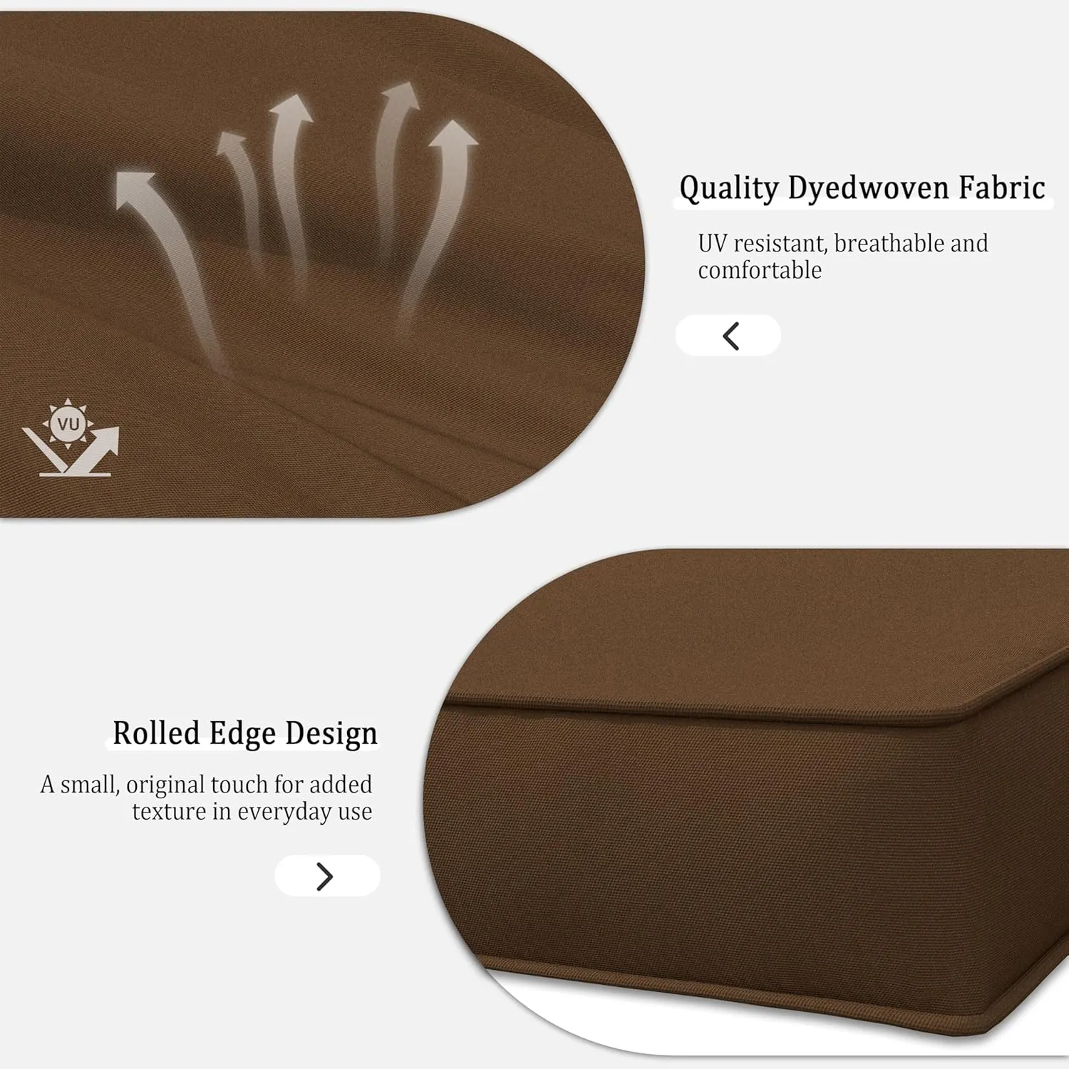 14 Pcs Outdoor Patio Cushion Covers, Replaceable Waterproof Furniture Covers, Outdoor Non-Slip Covers with Zippers, Couch 3 Sizes, Covers Only (Chocolate)
