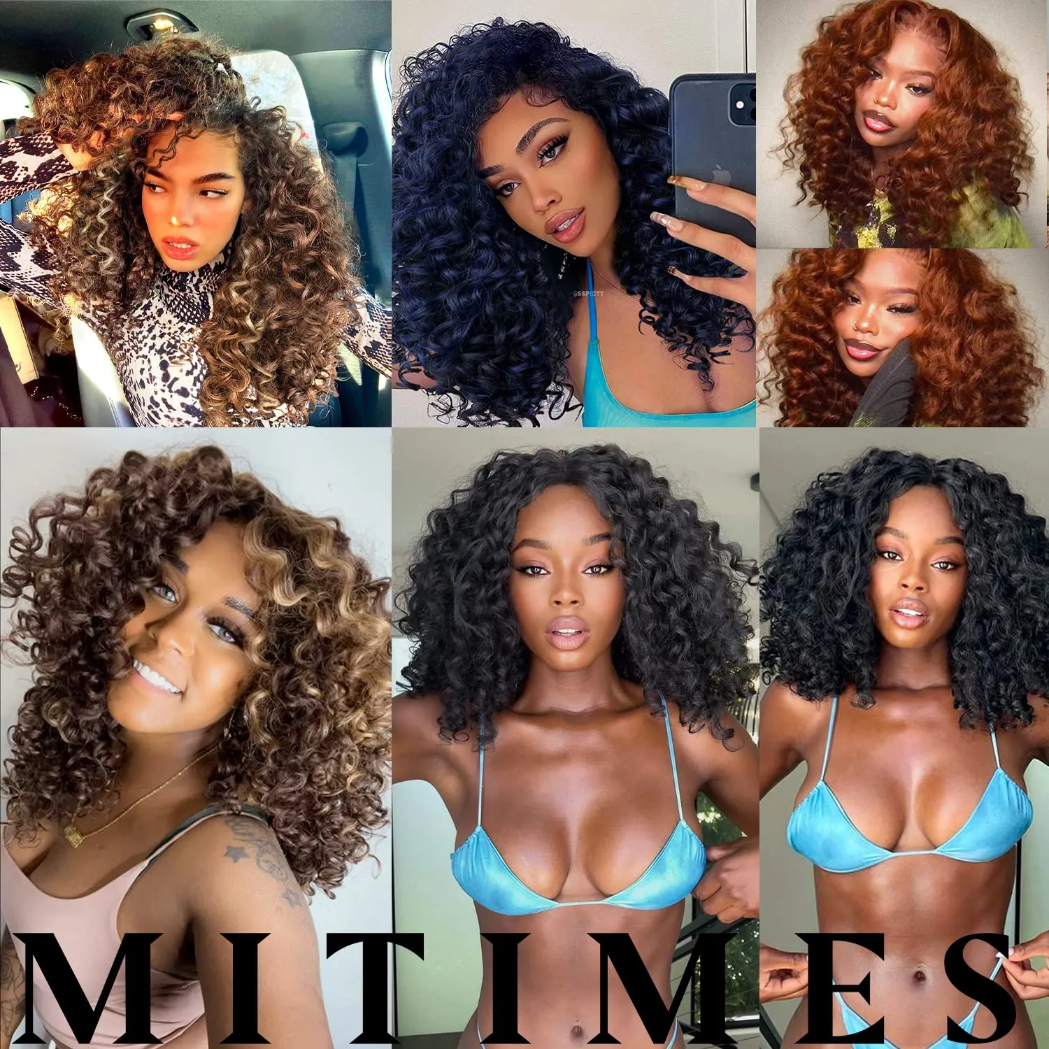16inch Skunk Strip Blonde Highlights Curly Lace Front Wig Human Hair Blend Pre Plucked Synthetic HD Lace Short Curly Wigs for Black Women