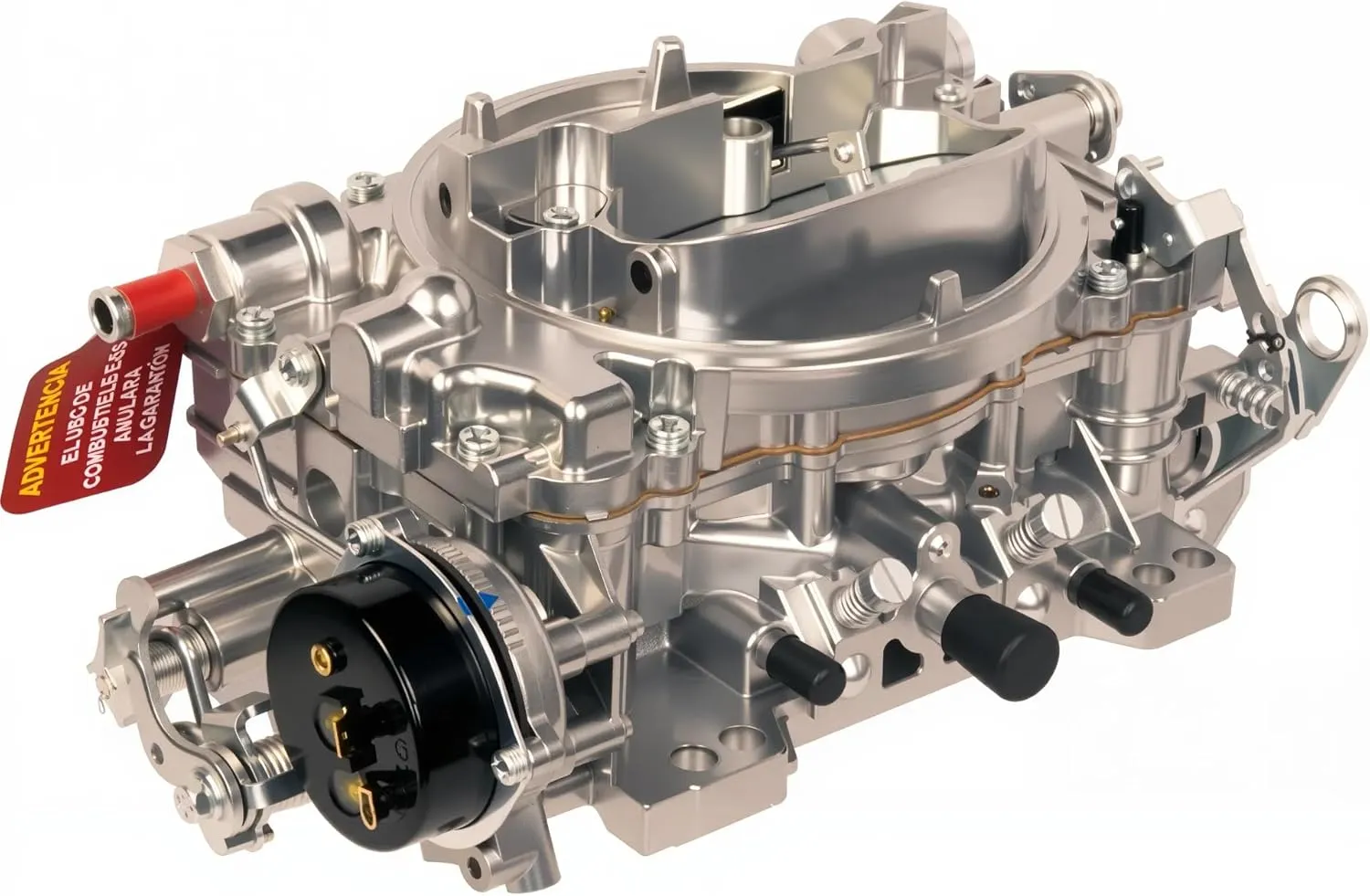 1906 AVS2 650CFM 4 Barrel AFB-style Square Bore Carburetor Replacement for Edelbrock 1906 AVS2 650 CFM Carburetor With Annular Booster Electric Choke, Satin Finish (1906-650)