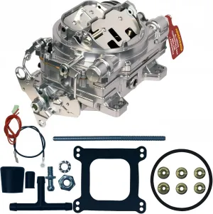 1906 AVS2 650CFM 4 Barrel AFB-style Square Bore Carburetor Replacement for Edelbrock 1906 AVS2 650 CFM Carburetor With Annular Booster Electric Choke, Satin Finish (1906-650)