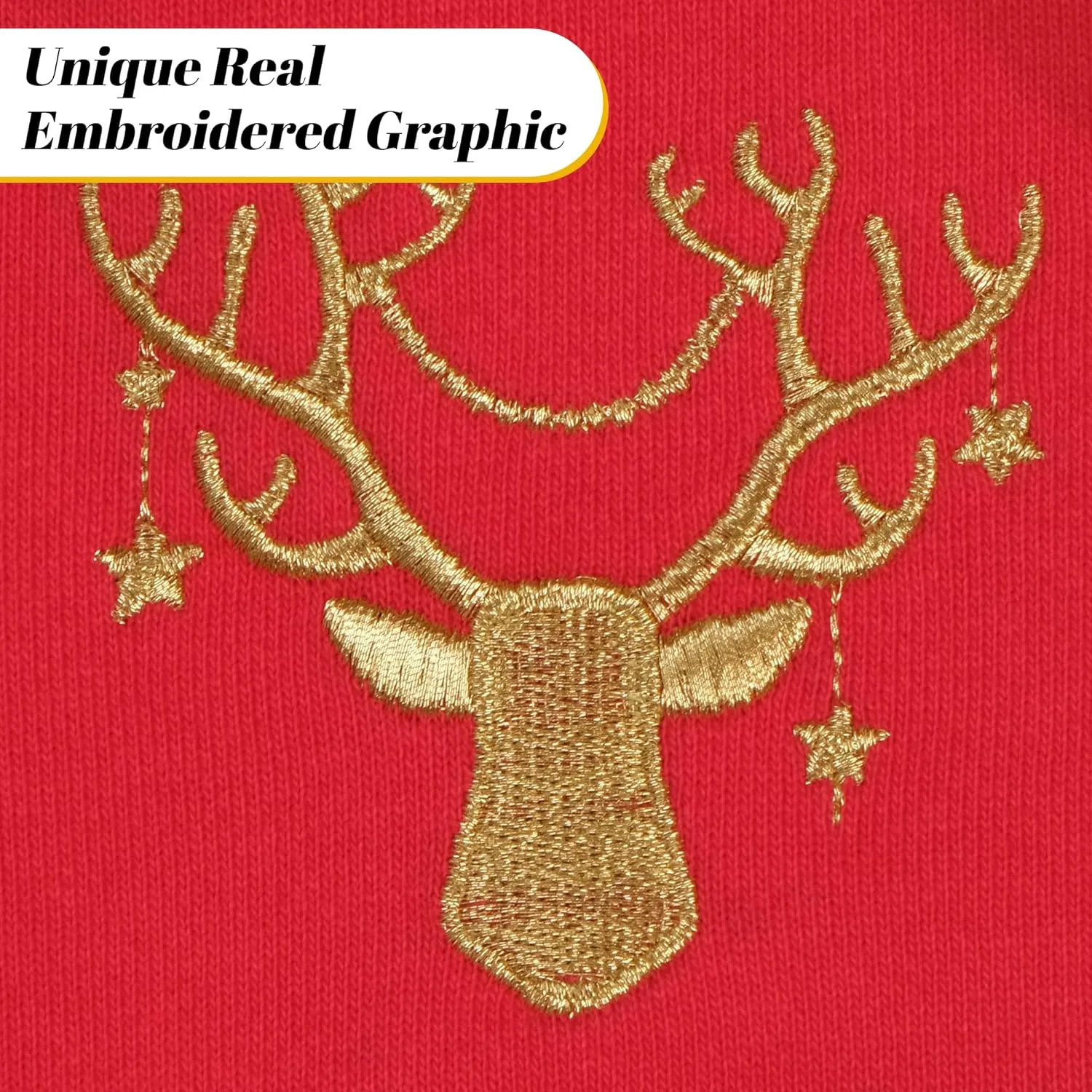 2025 Embroidered Christmas Sweatshirt for Women Long Sleeve Crewneck Pullover Casual Graphic Sweaters Top