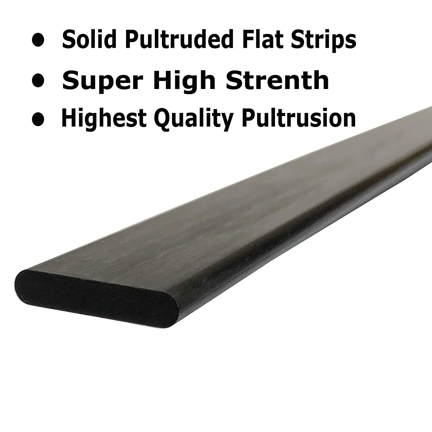 (4) 1mm x 2mm 1000mm - PULTRUDED-Flat Carbon Fiber Bar. 100% Pultruded high Strength Carbon Fiber. Used for Drones, Radio Controlled Vehicles. Projects requiring high Strength Components