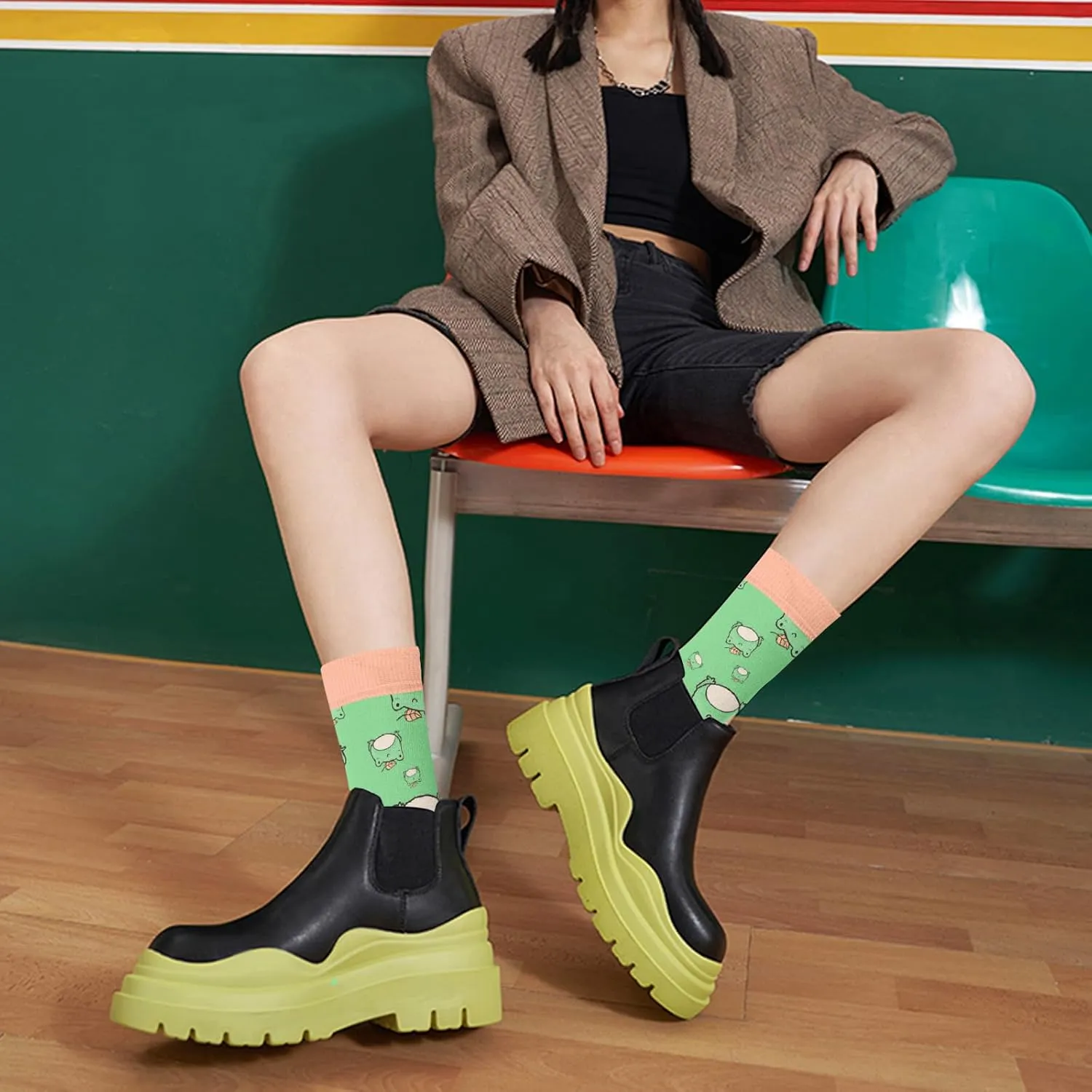 5 Pairs Cute Socks Set Gifts For Women Men,Funny Novelty Crew Casual Sock