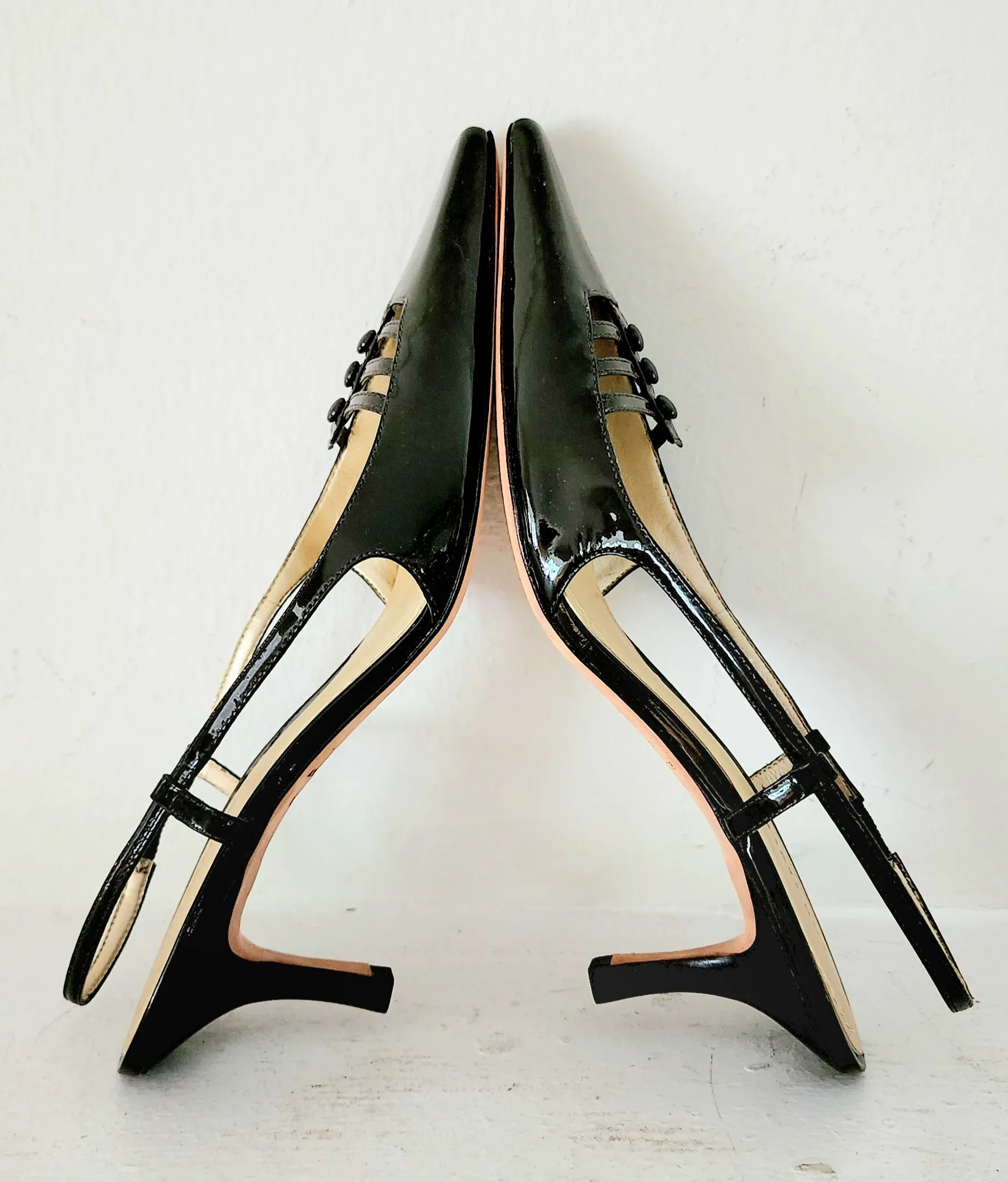 90s Ann Taylor Kitten Heel Slingbacks Dark Brown 6.5
