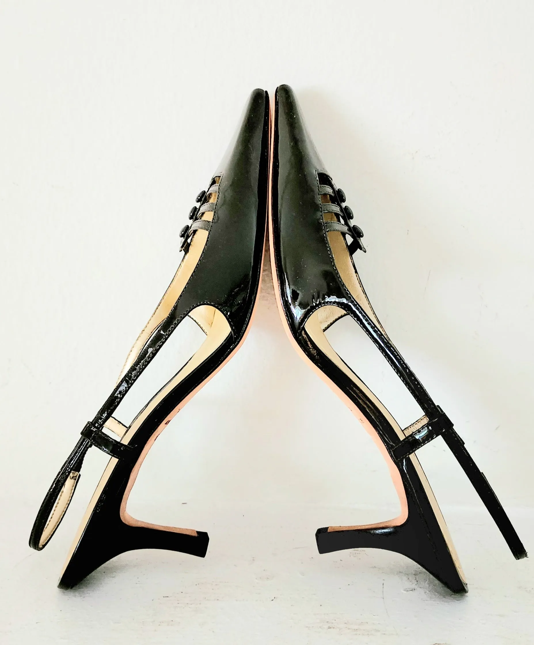 90s Ann Taylor Kitten Heel Slingbacks Dark Brown 6.5