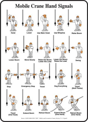 Accuform "Mobile Crane Hand Signals" Safety Sign, Adhesive Vinyl, 14 x 10 Inches (MEQM546VS)