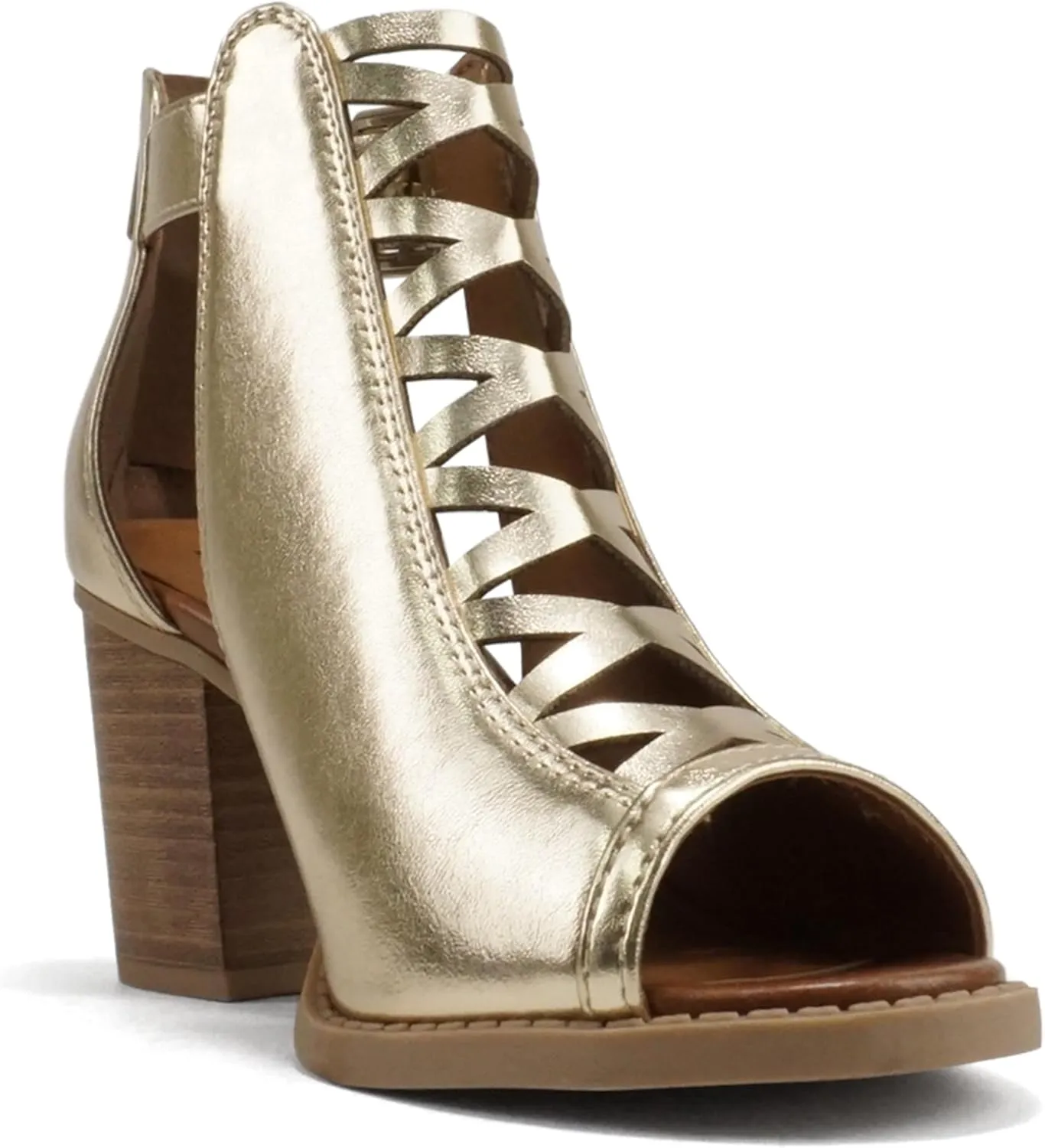Adele ~ Womens Fahsoin Open Toe Ankle Strap Heeled Sandals