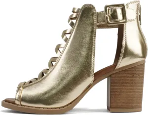 Adele ~ Womens Fahsoin Open Toe Ankle Strap Heeled Sandals
