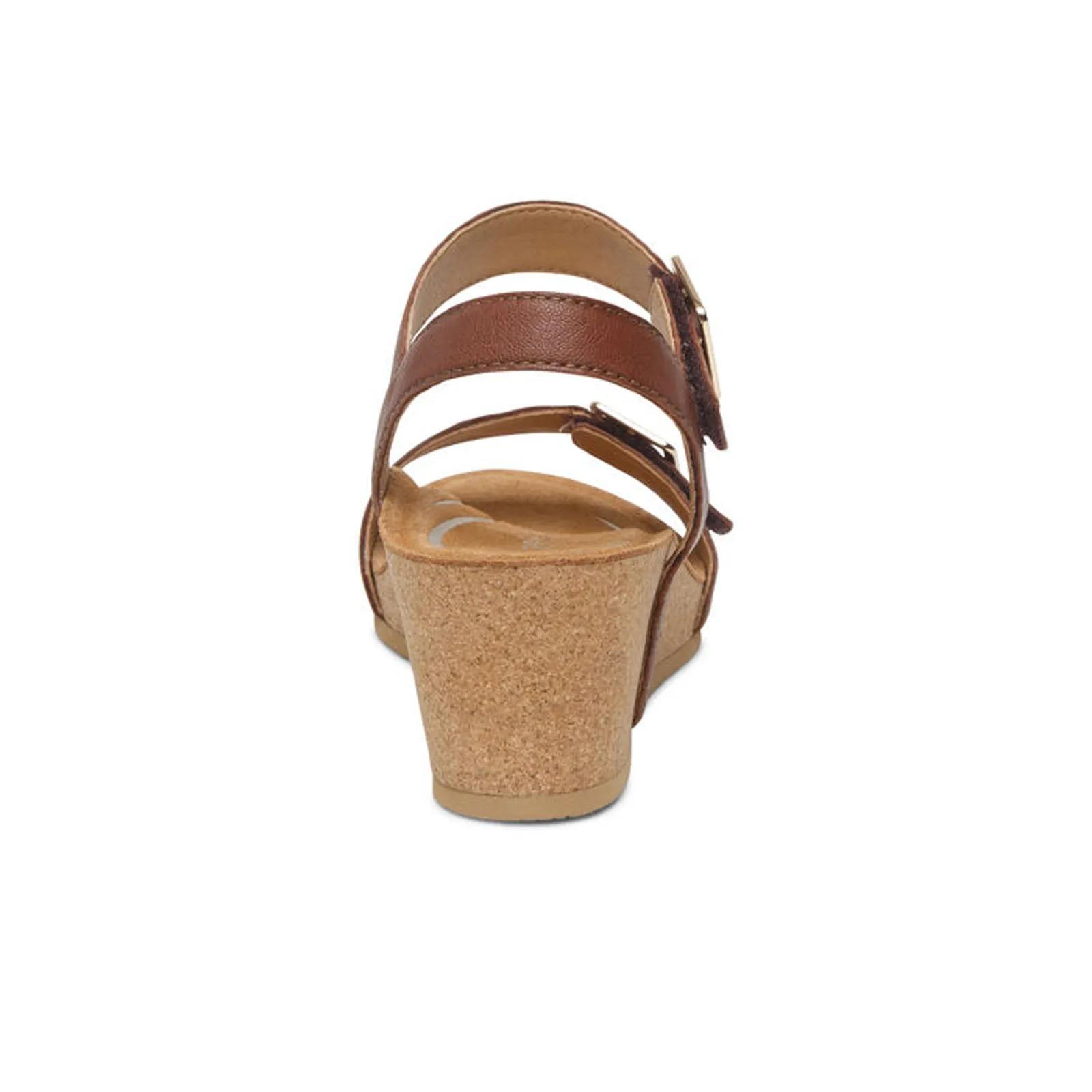 Aetrex Lexa Wedge Sandal (Women) - Walnut