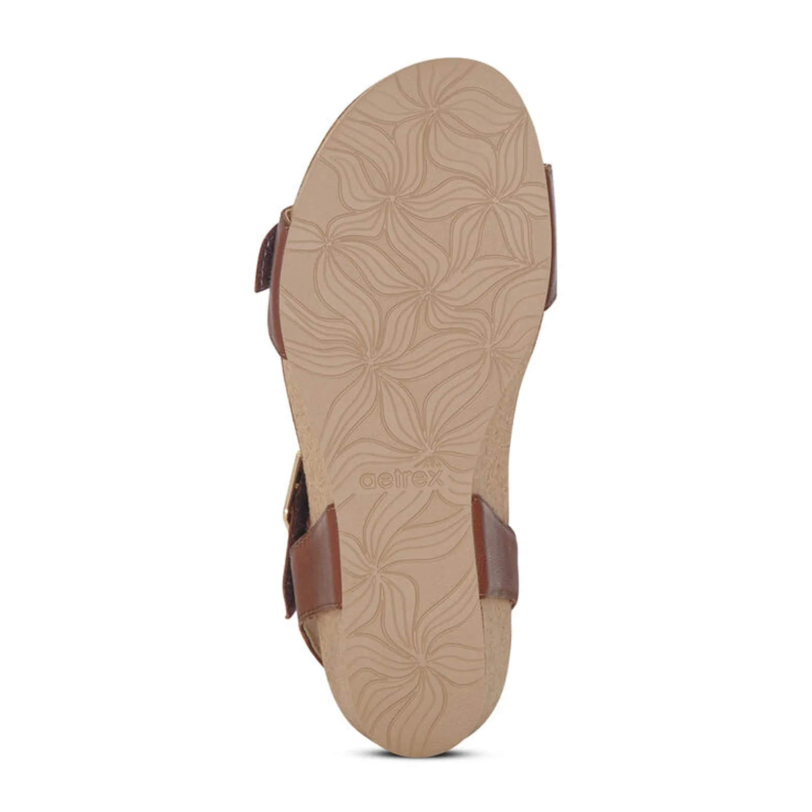 Aetrex Lexa Wedge Sandal (Women) - Walnut