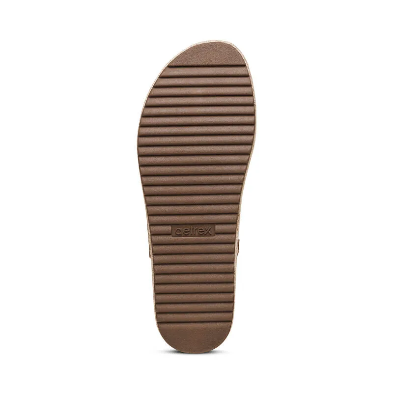 AETREX VANIA COGNAC PLATFORM SANDAL