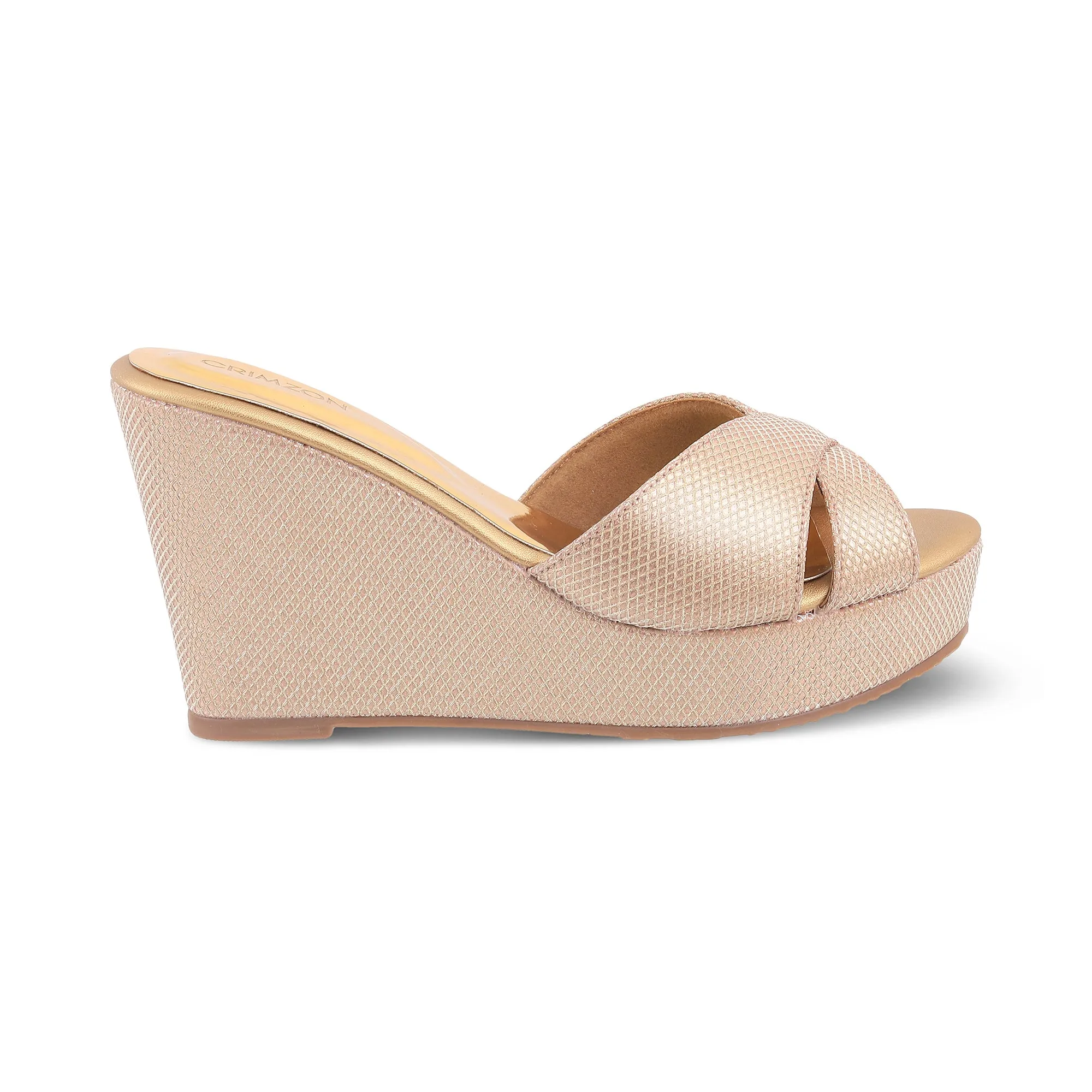 AIYANA- ANTIQUE GOLD WEDGES