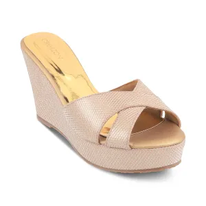 AIYANA- ANTIQUE GOLD WEDGES