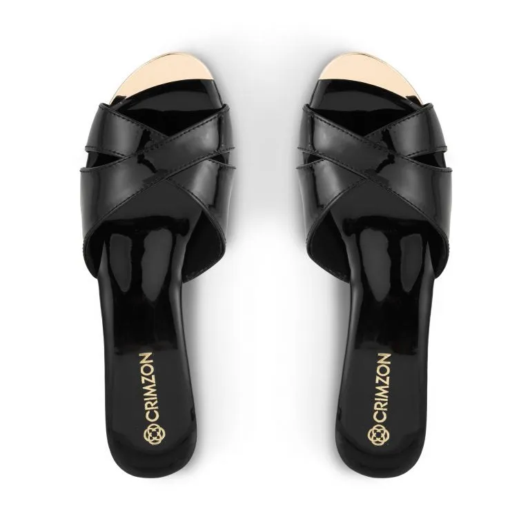 AIYANA- BLACK WEDGES