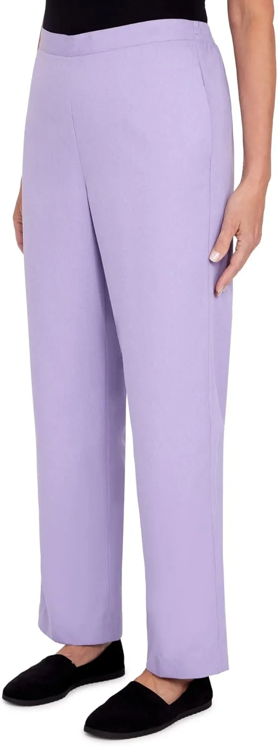 Alfred Dunner Women's Womens Corduroy Pull-On Straight Leg Regular Length Pant