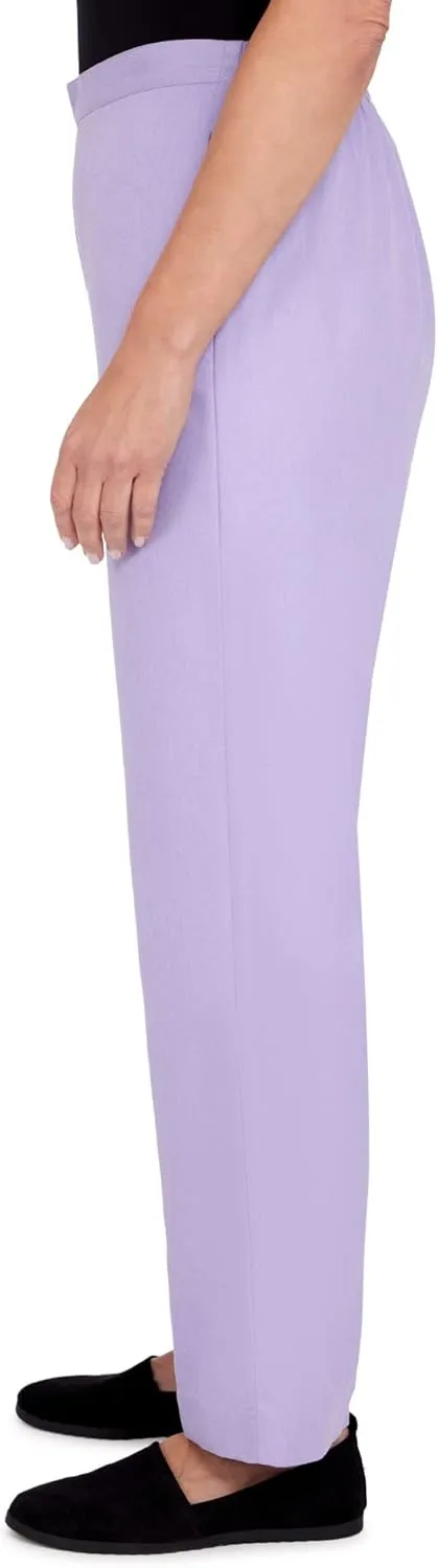 Alfred Dunner Women's Womens Corduroy Pull-On Straight Leg Regular Length Pant