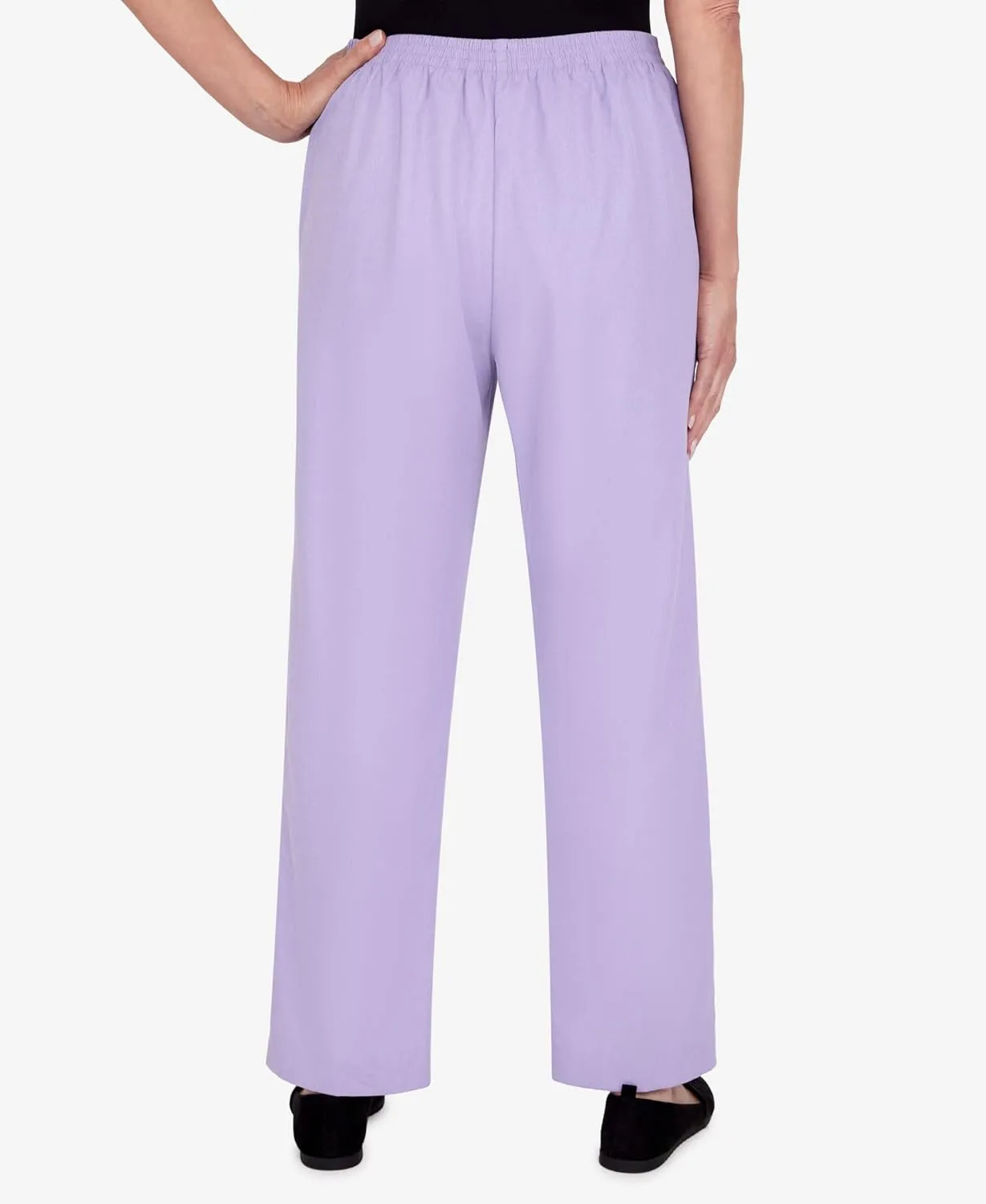Alfred Dunner Women's Womens Corduroy Pull-On Straight Leg Regular Length Pant