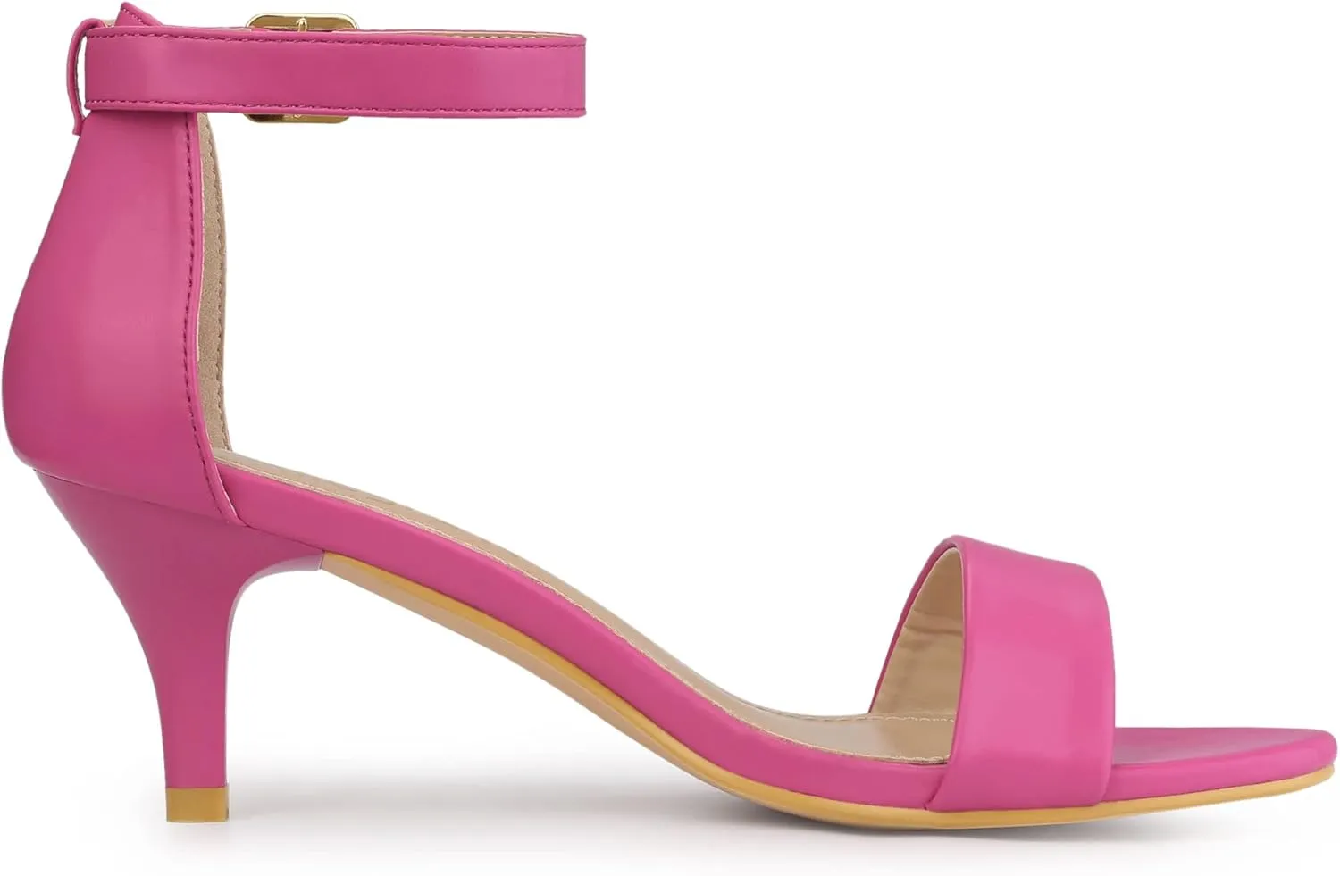 Allegra K Women's Ankle Strap Kitten Heel Sandals