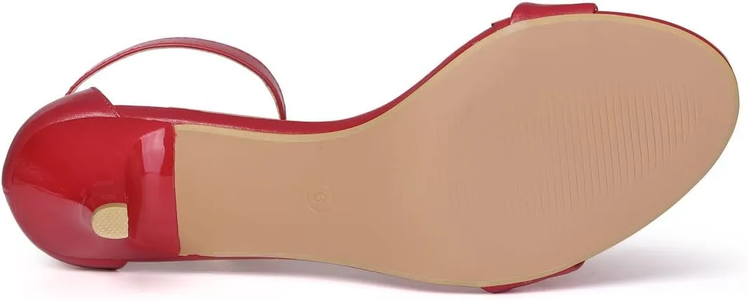 Allegra K Women's Ankle Strap Kitten Heel Sandals