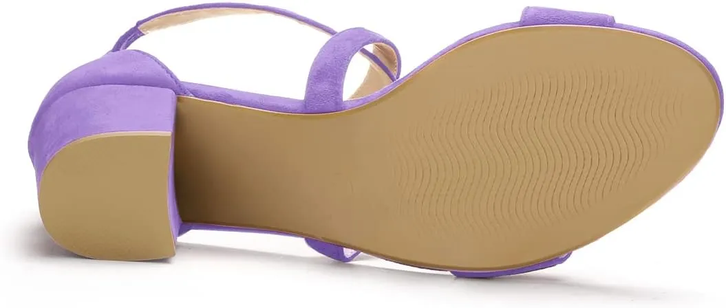 Allegra K Women's Crisscross Ankle Strap Block Heel Sandals
