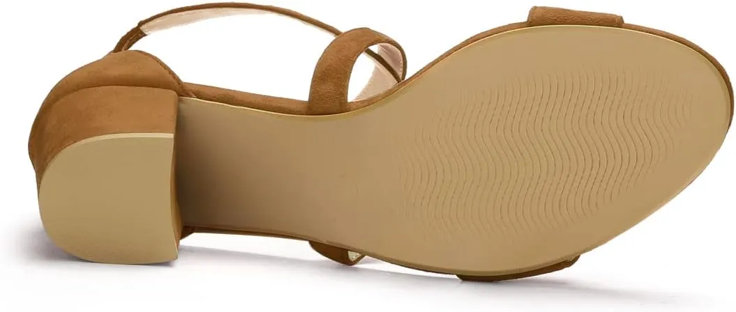 Allegra K Women's Crisscross Ankle Strap Block Heel Sandals