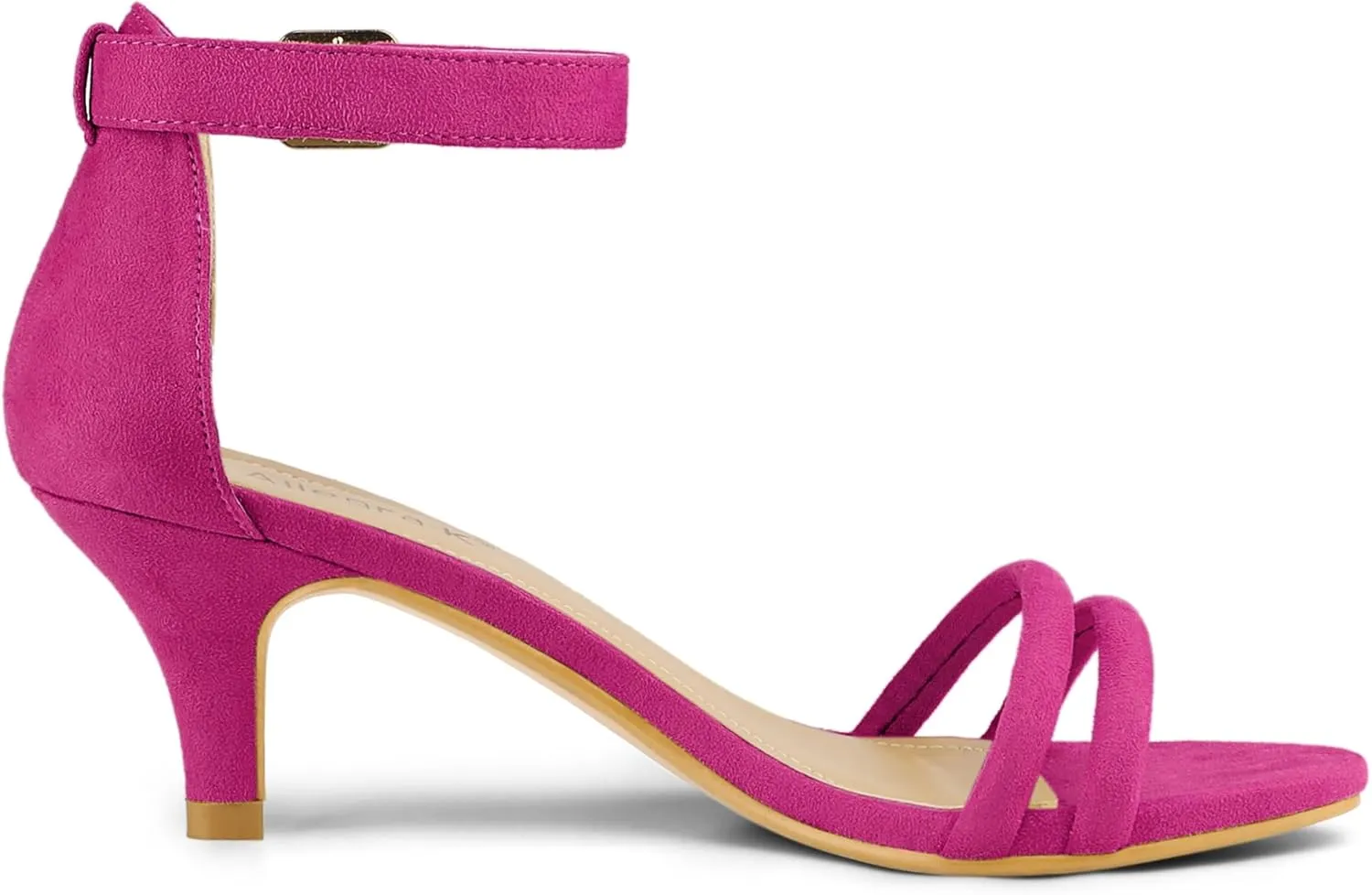 Allegra K Women's Kitten Heel Ankle Strap Sandals Shoes