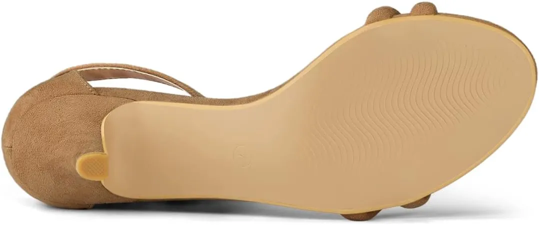 Allegra K Women's Kitten Heel Ankle Strap Sandals Shoes
