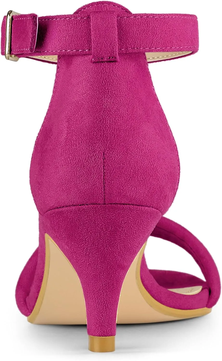 Allegra K Women's Kitten Heel Ankle Strap Sandals Shoes