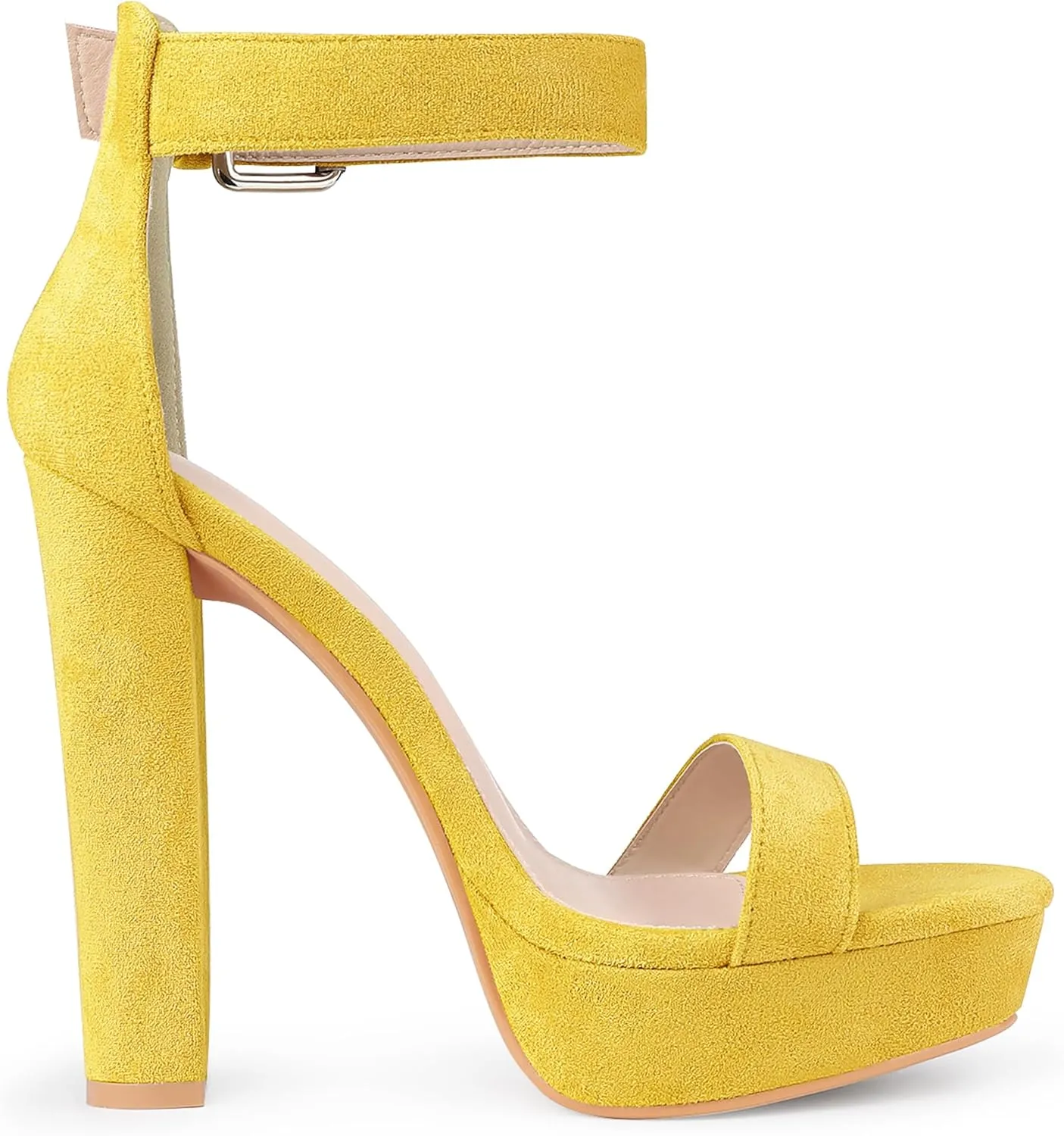 Allegra K Women's Platform High Heel Ankle Strap Chunky Heels Sandals