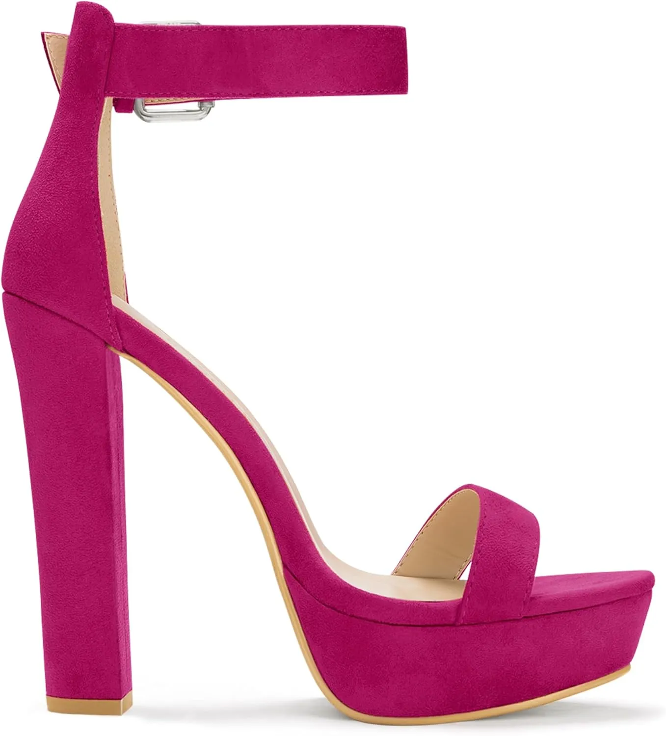 Allegra K Women's Platform High Heel Ankle Strap Chunky Heels Sandals