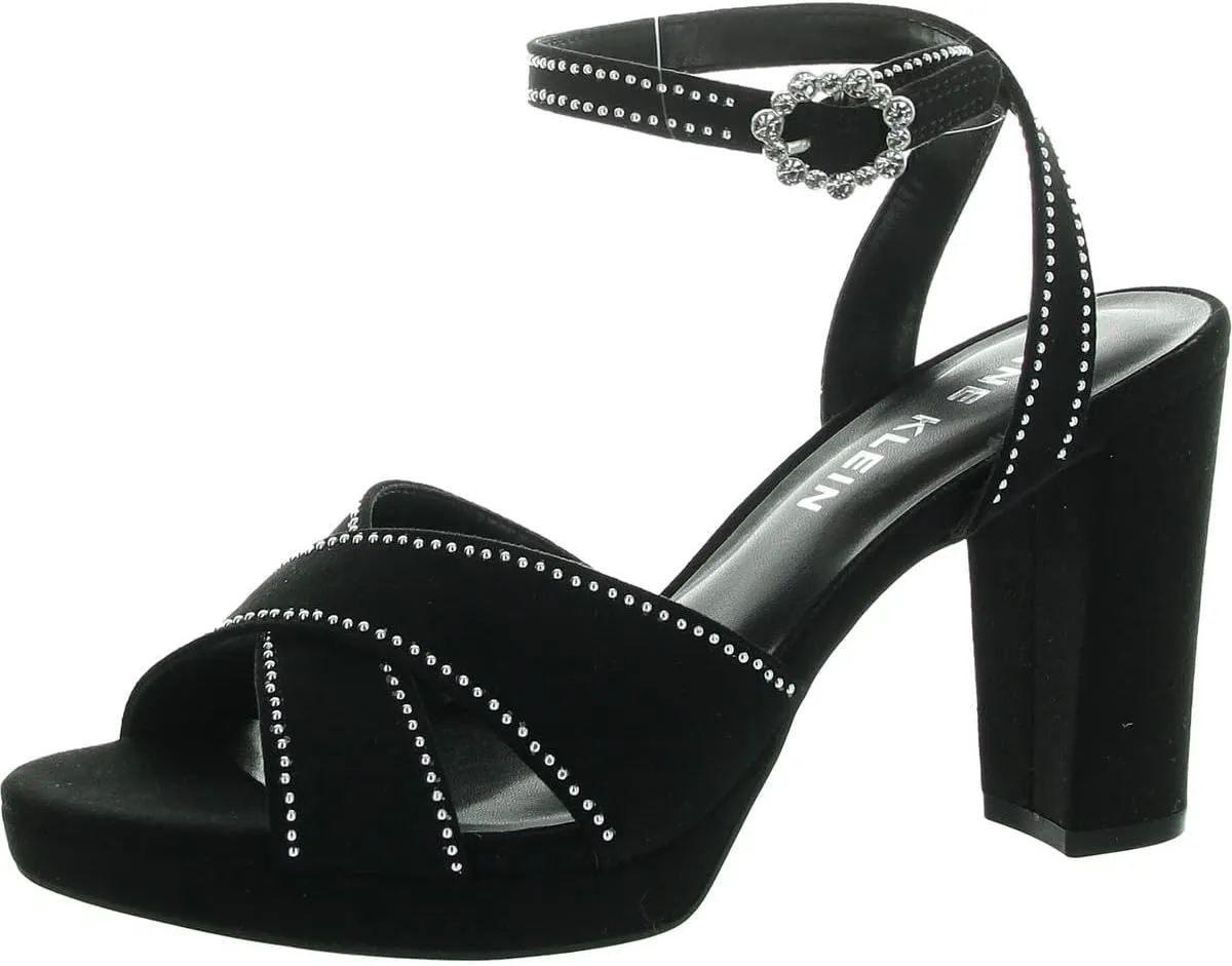 Anne Klein Womens Akventura Snake Print Casual Ankle Strap