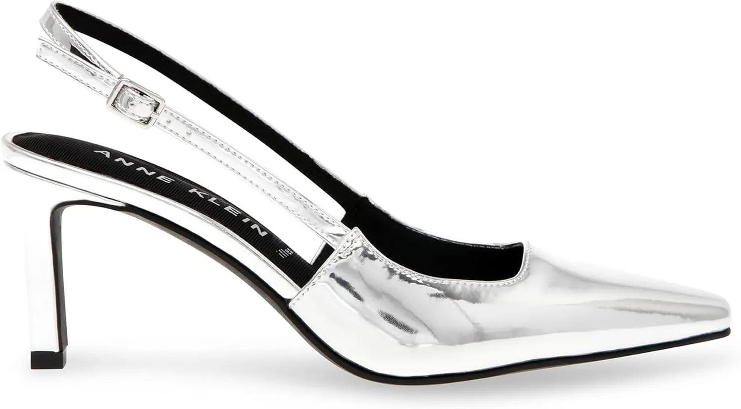 Anne Klein Womens Rosel Patent Square Toe Slingback Heels