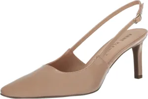 Anne Klein Womens Rosel Patent Square Toe Slingback Heels