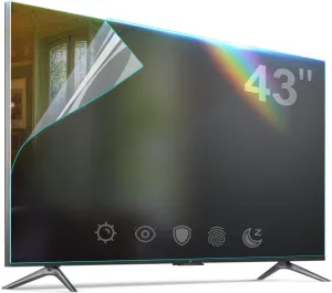 Anti Glare Film for TV 43 Inch,Anti Glare and Blue Light,Indoor Outdoor 43”TV Screen Glare Shield,Anti Glare Screen 43 Inch TV Glare Stopper 43 Inch TV Screen Glare Film