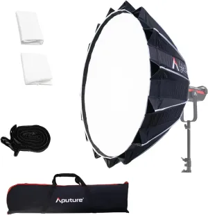 Aputure Light Dome III Lighting Soft Box Bowens Mount Studio Reflector Softbox w/Diffuser Cloth Honeycomb Grid Carry Bag for Aputure Light Storm LS 600d Pro, 300d II, 300x Amaran 300C 150C COB LED