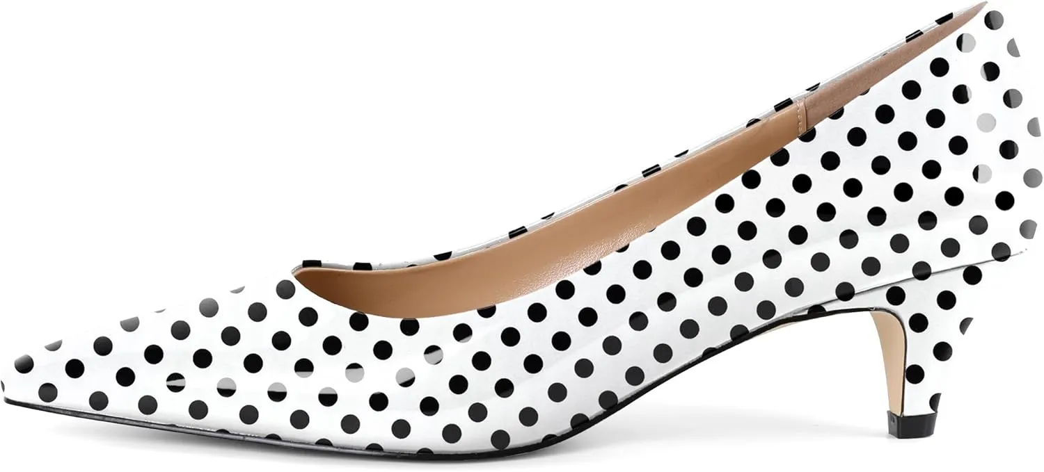 AUMOTED Women's Shoes Low Heels Square Toe Kitten Heel Daily Pumps 2 Inch Dressy Shoes