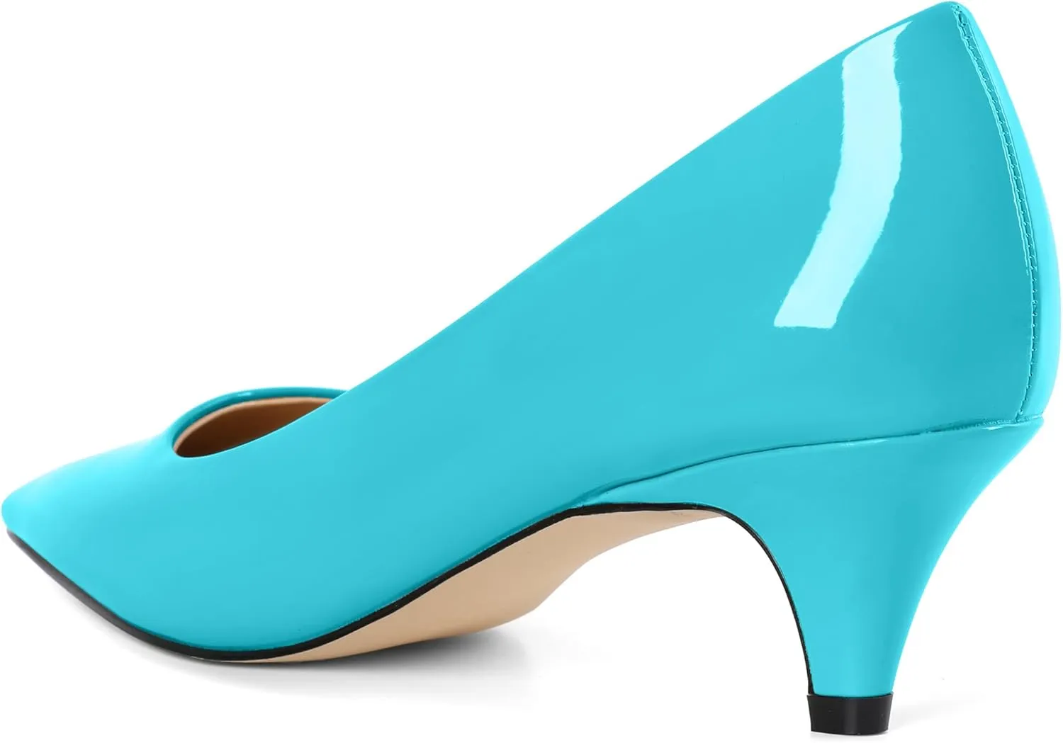 AUMOTED Women's Shoes Low Heels Square Toe Kitten Heel Daily Pumps 2 Inch Dressy Shoes