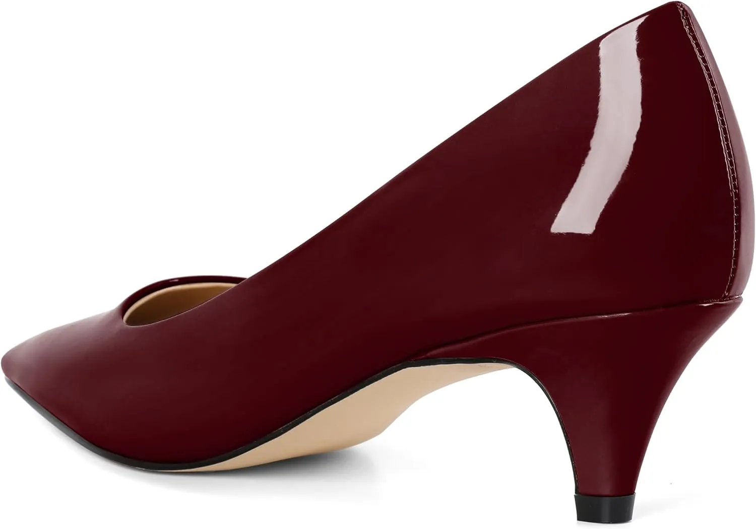 AUMOTED Women's Shoes Low Heels Square Toe Kitten Heel Daily Pumps 2 Inch Dressy Shoes