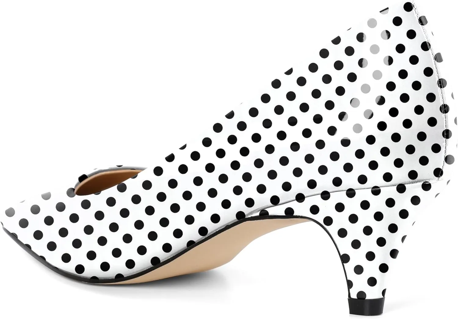 AUMOTED Women's Shoes Low Heels Square Toe Kitten Heel Daily Pumps 2 Inch Dressy Shoes