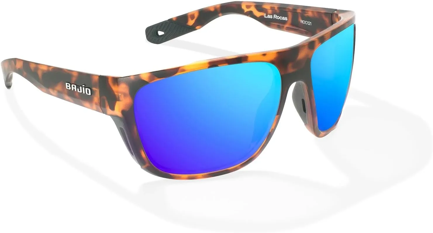 Bajio Las Rocas Polarized Sunglasses – XL Full-Wrap Frame for Maximum Coverage – Ergo Rubber Nose & Temples, Side Ventilation