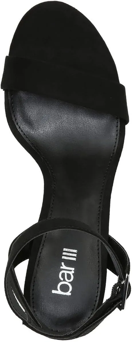Bar III Womens Ivy Block Heel Ankle Strap Heels
