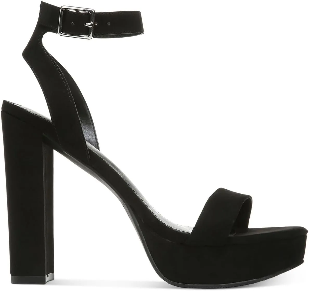 Bar III Womens Ivy Block Heel Ankle Strap Heels