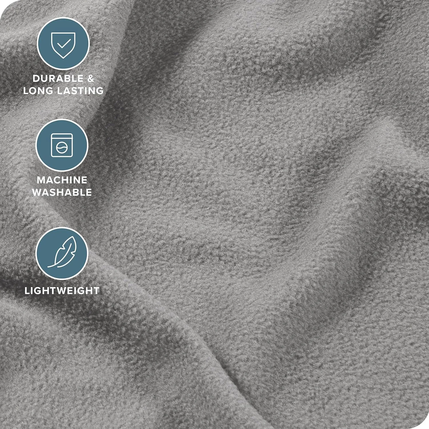 Bare Home Super Soft Fleece Sheet Set - King Size - Extra Plush Polar Fleece, No-Pilling Bed Sheets - All Season Cozy Warmth (King, Light Grey)