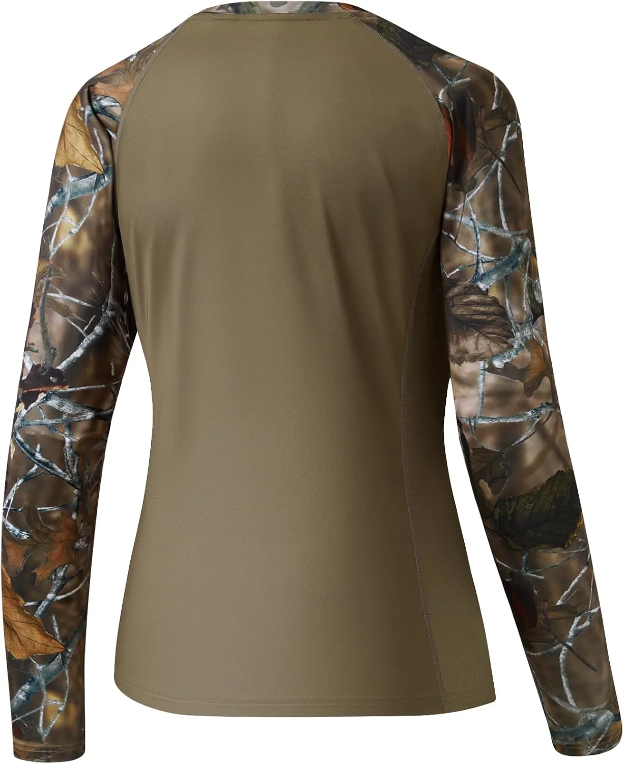 BASSDASH Women’s Camo Hunting Shirt Long Sleeve UPF 50  Sun Protection Performance Tee Fishing Hiking