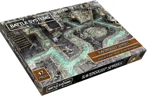 Battle Systems Fantasy Dungeon Terrain Ravenskeep Sewers Terrain Immersive Scenery for D&D DND Maladum Pathfinder RPGs Full Color Heavy Duty Cardstock Printed Both Sides