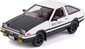 BDTCTK 1/24 AE86 Initial D Model Car Big Toy Car, Zinc Alloy Pull Back Toy Car with Sound and Light for Kids Boy Girl Gift (Black)