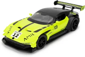 BDTCTK 1/32 Aston Martin Vulcan Model Car Stock Car, Zinc Alloy Pull Back Toy car with Sound and Light for Kids Boy Girl Gift Green
